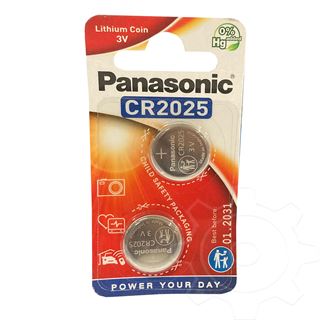 Batterie Panasonic Lithium Knopfzelle CR2025, 3V Lithium Power,