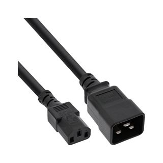 InLine Netz Adapterkabel IEC-60320 C20 auf C13, 3x1,5mm&sup2;, max.