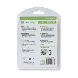 Techly HDMI2.0 Repeater 4K, Signal Verstärker, 40 Meter