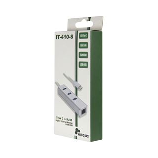 Inter-Tech AC Adapter IT-410-S USB Type C - USB HUB/ Gbit LAN