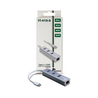Inter-Tech AC Adapter IT-410-S USB Type C - USB HUB/ Gbit LAN