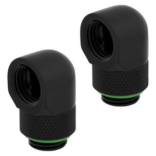 Corsair Hydro X Series 90&deg; Rotary Adapter Twin Pack, schwarz