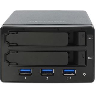 Delock Gehäuse für 2x 2.5 SATA (RAID) + 3x USB Hub