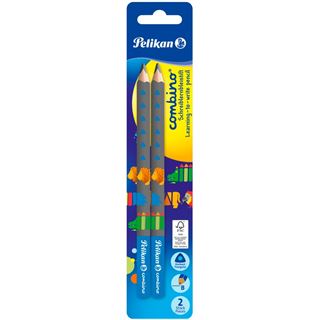 Pelikan Schreiblernbleistift Combino 2er Blister, blau
