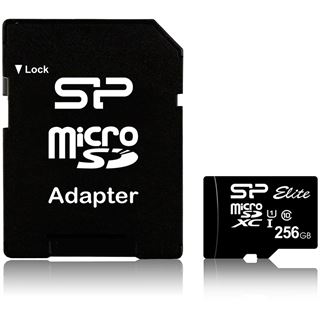 256GB Silicon Power MicroSD UHS-1 Elite/CL.10 inkl. Adap