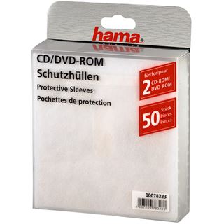 Hama 50 weiße CD-/DVD-Hüllen inkl. beschriftbarer