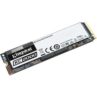 250GB Kingston KC2000 M.2 2280 PCIe 3.0 x4 NVMe 1.3 3D-NAND TLC