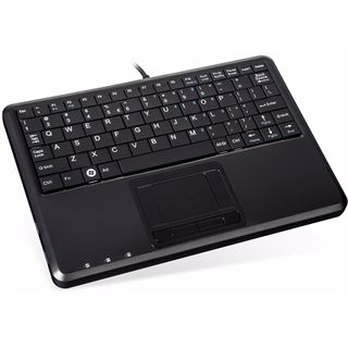 Perixx PERIBOARD-510 H PLUS ES, Mini USB-Tastatur, Touchpad, Hub,