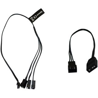 Alphacool Digital RGB LED Y-Kabel 3-fach mit JSP Stecker 30cm, schwarz
