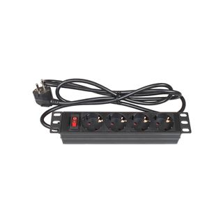 Good Connections Steckdosenleiste, 10 1HE, Schutzkontakt-Stecker an