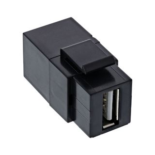 InLine USB 2.0 Keystone Snap-In Einsatz, USB-A Buchse / Buchse,