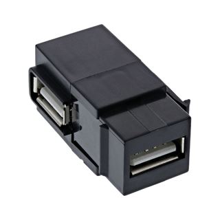 InLine USB 2.0 Keystone Snap-In Einsatz, USB-A Buchse / Buchse,