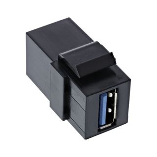 InLine USB 3.0 Keystone Snap-In Einsatz, USB-A Buchse / Buchse,