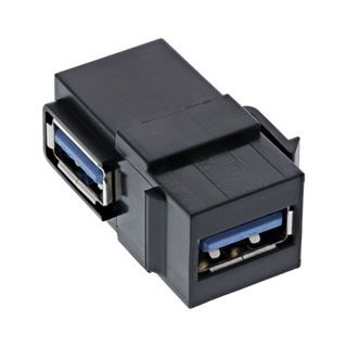 InLine USB 3.0 Keystone Snap-In Einsatz, USB-A Buchse / Buchse,