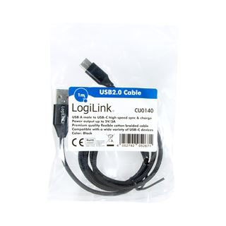 (€4,90*/1m) 1.00m LogiLink USB2.0 Anschlusskabel USB A Stecker