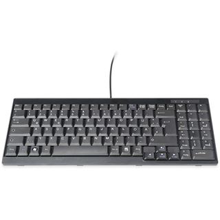 Digitus Tastatur USB Deutsch schwarz (kabelgebunden)