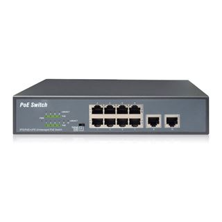 Digitus 8-Port Fast Ethernet PoE-Switch + 2 Uplinks