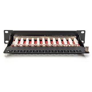 Digitus Cat.6A Patch Panel, geschirmt, 12-Port, 10", schwarz