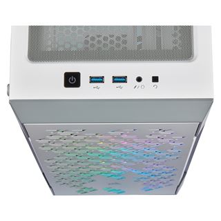 Corsair iCue 220T RGB mit Sichtfenster Midi Tower ohne Netzteil weiss