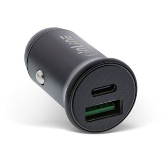 InLine USB KFZ Stromadapter Power Delivery, USB-A + USB Typ-C, schwarz