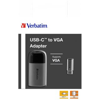 Verbatim USB-C Hub, 1x VGA Slimline, inkl. USB-C Kabel, Retail-Blister