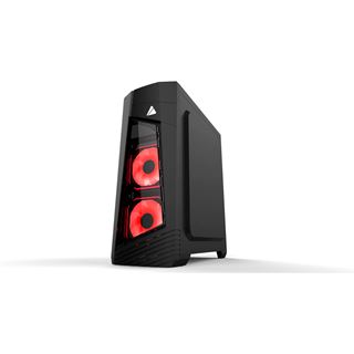 Azza Blaze 231 mit Sichtfenster Midi Tower ohne Netzteil schwarz