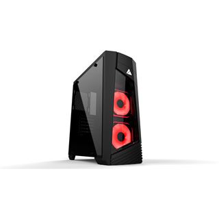 Azza Blaze 231 mit Sichtfenster Midi Tower ohne Netzteil schwarz