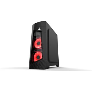 Azza Blaze 231 mit Sichtfenster Midi Tower ohne Netzteil schwarz