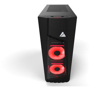 Azza Blaze 231 mit Sichtfenster Midi Tower ohne Netzteil schwarz