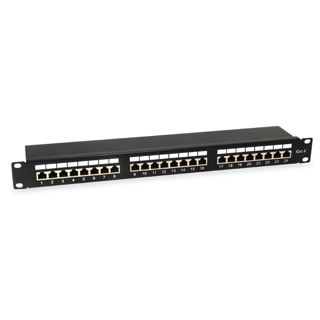 Equip Patchpanel 24x RJ45 Cat6 19" 1HE grau