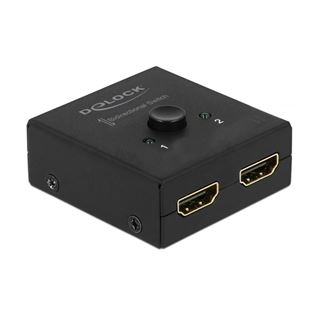 Delock HDMI 2 - 1 Umschalter bidirektional 4K 60 Hz kompakt