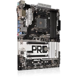 ASRock AB350 Pro4 AMD B350 So.AM4 Dual Channel DDR4 ATX Bulk Artikel