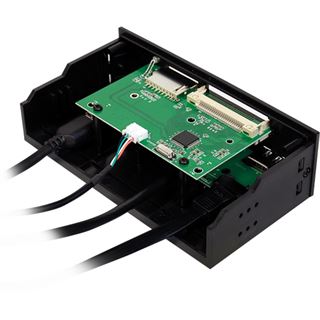 LogiLink USB HUB 3.0 mit 6-fach Kartenleser, schwarz