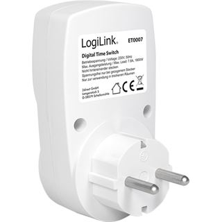 Logilink Zeitschaltuhr, Digitaler Timer, weiss