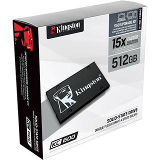 512GB Kingston SSDNow KC600 2.5" (6.4cm) SATA 6Gb/s 3D-NAND TLC