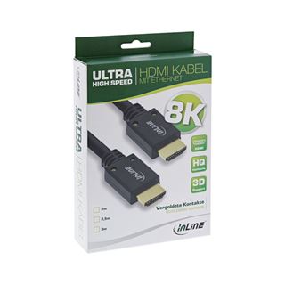 (€4,97*/1m) 3.00m InLine HDMI Anschlusskabel Ultra High Speed