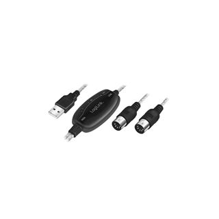 LogiLink Adapter USB A 2.0 -> 2x Midi 5-pin In-Out 2.00