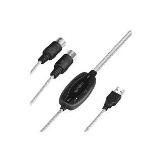 LogiLink Adapter USB A 2.0 -> 2x Midi 5-pin In-Out 2.00