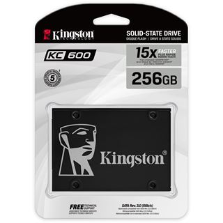 256GB Kingston SSDNow KC600 2.5" (6.4cm) SATA 6Gb/s 3D-NAND TLC