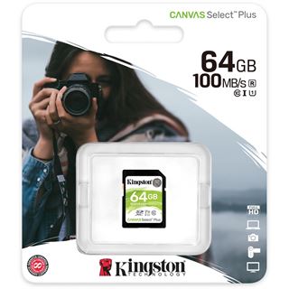 64GB Kingston SDXC CANVAS SELECT PLUS