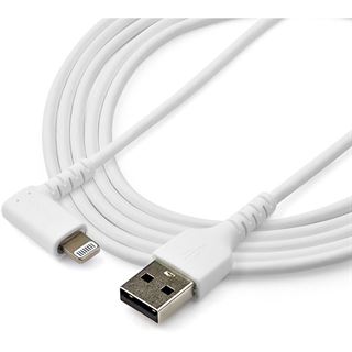 Startech RUSBLTMM2MWR 2m abgewinkeltes Lightning- auf USB-Kabel, weiss