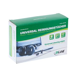 (€0,52*/1Stck) InLine Universal Reinigungstücher