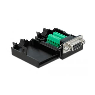 Delock Adapter Sub-D 9 Pin Buchse zu Terminalblock 10 Pin mit