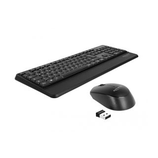 Delock USB Tastatur und Maus Set 2,4 GHz (Handballenauflage), schwarz