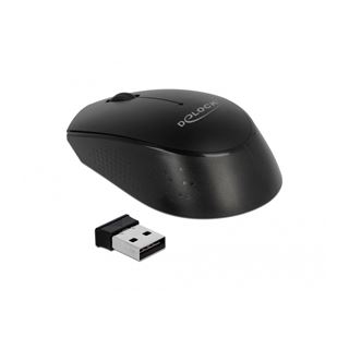 Delock USB Tastatur und Maus Set 2,4 GHz (Handballenauflage), schwarz