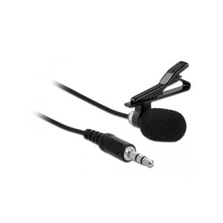 Delock Krawatten Lavalier Mikrofon Omnidirektional mit Clip 3,5 mm