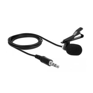 Delock Krawatten Lavalier Mikrofon Omnidirektional mit Clip 3,5 mm