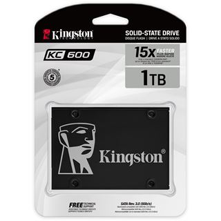 1TB Kingston SSDNow 2.5" (6.4cm) SATA 3D-NAND TLC (SKC600/1024G)