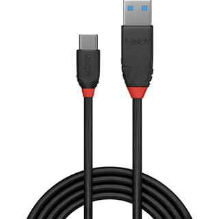 Lindy 0.15m USB 3.1 Typ C an A Kabel, Black Line