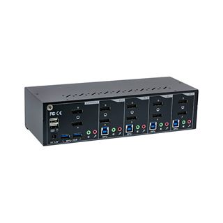 InLine KVM Desktop Switch, 4-fach, Dual-Monitor DisplayPort 1.2, 4K,